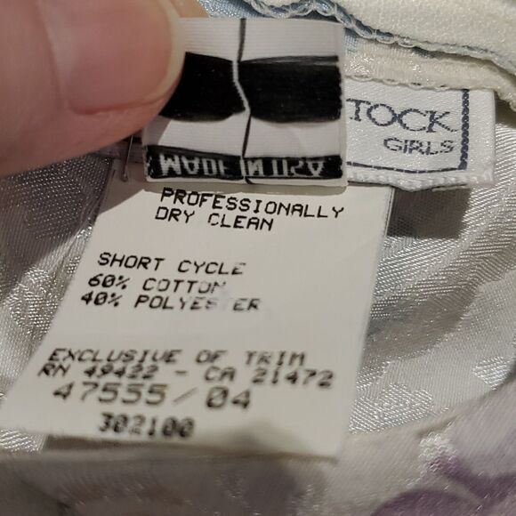 Jessica McClintock Girls 7 Floral Brocade Lace Bodice Dress - Picture 9 of 9